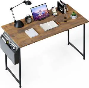 YSSOA Computer, Modern Simple Style Home Office, Study Student Writing, Vintage Wooden Desk, 47 Inch New, Brown