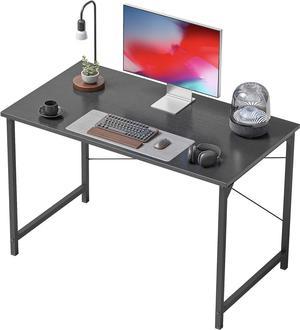 Foxemart Computer Desk 47 Inch Sturdy Office Table, Modern PC Laptop 47”  Writing Study Gaming Desk for Home Office Workstation, Rustic Brown and  Black