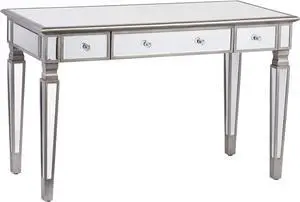 SEI Furniture Wedlyn Mirrored Writing Desk, Silver