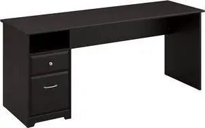 Bush Furniture Cabot 72W Computer Desk with Drawers in Espresso Oak