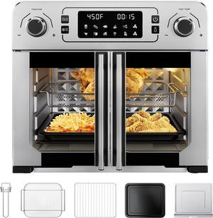 Geek Chef Black 10 Quart Air Fryer and Toaster Oven Combo - 1400W