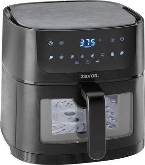 Zavor Sizzle 6 Qt Air Fryer with Basket and Clear Window  Air Fry Broil Crisp Bake and Reheat in a Compact Airfryer with 8 Presets Shake Alarm and Removable Basket  Handle  Freidora de Aire