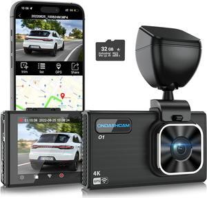 Dash Cam, 4K Dash Camera for Cars with Night Vision, Dash Camera Built-in WiFi/GPS, 3.5" IPS Car Dash Cam with 170° Wide Angle, WDR, G-Sensor, Parking Mode, Support 512GB Max