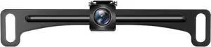 Backup Camera Rear View Reverse Camera HD License Plate Backup Camera with Wide View Angle, Night Vision Waterproof, Front & Back up Camera, Guide Line On/Off, Full Metal Housing