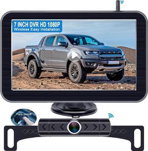 Wireless Backup Camera Ease Install - Color Image HD 1080P 5 Inch Monitor Digital Signal Stable No-Delay Bluetooth Rear View Camera Auto-Switching Night Vision for Truck/Car/Pickup/SUV/Camper -LK2