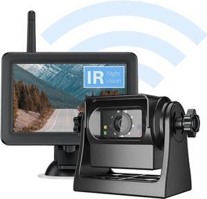 Wireless WiFi Magnetic Hitch Backup Camera 1080P HD Rechargeable Battery Powered No Wiring Rear View Reverse Monitoring Camera for Car Truck Pickup RV Camper 5th Wheel Horse Trailer Boat Trailer