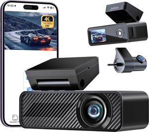 Dash Cam Front and Rear, 4K Single Front Dash Camera, 2K/1080P Dual Car Camera for Cars, Built-in Wi-Fi,1.5 IPS Display Mini Dashcam,Night Vision,Voice Control,24H Parking Mode,G-Sensor,P1 Duo