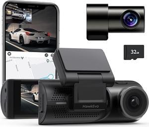 4K/2.5K Dash cam Front and Rear, 3.2'' in Display with GSP, WiFi, G-Sensor, Super Night Vision, Loop Recording, 24H Parking Mode, Wide Angle Dash Camera for Cars/Trucks, Supports 256GB Max