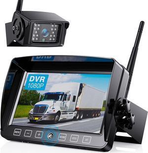 Digital Wireless Backup Camera System Kit,HD 1080P & IP69 Waterproof Wireless Reverse Rear View Camera + 7 DVR Split Touch Monitor w/Recording for RV/Truck/Trailer/Motorhome-B701