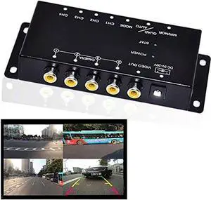 Auto Wayfeng WF® IR Control 4 Cameras Video Control Car Cameras Image Switch Combiner Box for Left View Right View Front Rear Parking Camera Box