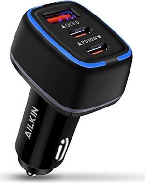 78W USB C Car Charger Super Fast Charging Cigarette Lighter Adapter 3 Port Power Delivery Auto Cargador for Samsung Galaxy S22 Ultra Apple iPhone 14 Pro Max 13 iPad Google Pixel Kindle Fire PS5