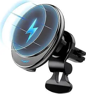 Magsafe Car Mount Wireless Car Charger [15W PRO ] Universal Vent Car Charging Fits iPhone16 Pro Max Plus Mini 16 15 14 13 12