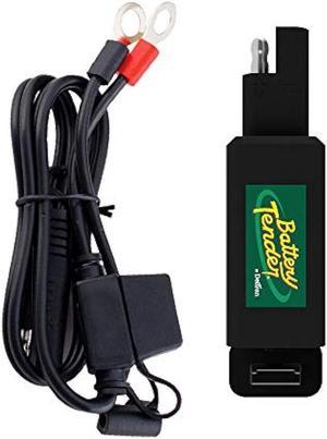 Battery Tender Ring Terminal Accessory Cable and USB Charger Adaptor: Battery Cord & 2.1 AMP USB Charging Adaptor for Mobile Devices - For Motorcycles, Golf Carts, ATVs - Quick Disconnect - 081-0174