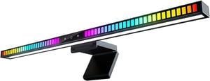 Sound Pickup Monitor Light Bar: Monitor Desk lamp RGB Dynamic Effect,Voice-Activated Music Rhythm Table Lamp,Creative Colorful LED Ambient Computer Light,Reduce Bluelight for Home Office/Gamer
