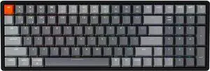 K4 Bluetooth Wireless Mechanical Keyboard RGB LED Backlit, Hot-swappable Compact 100 Keys USB Wired Computer Gaming Keyboard Aluminum Frame for Mac Windows, Gateron Red Switch