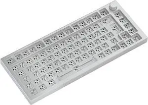 Glorious Gaming Mechanical Gaming Keyboard - GMMK Pro Series - Custom Keyboard - TKL Hot Swappable Keyboard - Barebones - Premium Wired RGB 75% Percent Keyboard - White Ice ANSI