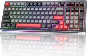 KEMOVE K98 Wireless Gaming Mechanical Keyboard with BT5.0/2.4G/Type-C,RGB Backlight,98 Keys Hot-Swappable,4000mAh Massive Battery,Software Support,Diamond Tactile Brown Switch