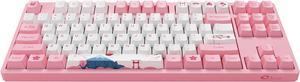 Akko TKL Wired Gaming Mechanical Keyboard Programmable with OEM Profiled PBT DyeSub Keycaps and NKey Rollover Tokyo 87Key Pink Keyboard for PCLaptopMac Cream Blue Switch