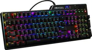 Scorpion V1 Wired Mechanical Gaming Keyboard  Tactile & Clicky  Brilliant RGB Lighting Compact Form Factor Customizable Keys & Multimedia Function 104 Keys