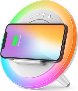 Bluetooth Speaker with Lights, Wireless Charging Speaker, Best Birthday Gift Ideas Teenage,Applicable for Bedroom/Teen Girl Gifts/Please use The Original Adapter(5W Wireless Charging)