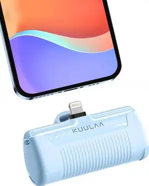 Kuulaa Portabl Charger Power-Bank 4500mAh Mini Ultra Compact Portable Phone Charger Battery Pack for iPhone (Blue)