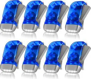 Mudder 8 Pack Hand Crank Flashlight 3 LED Hand Press Emergency Flashlight No Battery Portable Wind-up Powerful Safety Tool for Camping, Hiking, Outdoor Survival Sports and Home Power Outage(Blue) Mudder 8 Pack Hand Crank Flashlight 3 LED Hand Press Emergency Flashlight No Battery Portable Wind-up Powerful Safety Tool for Camping, Hiking, Outdoor Survival Sports and Home Power Outage(Blue)