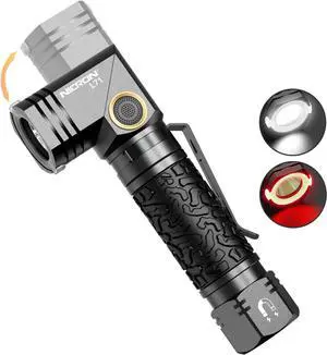 L71 Tactical Flashlights High Lumens Type-C Rechargeable Magnetic Flashlight 90 Degree Working Light, IP65 Waterproof 1800 Lumens LED 8 Modes Flashlights for Outdoor Camping Emergency