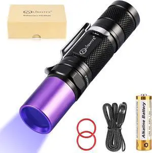Black Light UV Flashlight 365nm Blacklight UV301D with LG LED Source,Black Filter Lens, Max.3000mW high Power for Resin Glue Curing Light, Rocks and Mineral Glowing,A/C Leak Detector Black Light UV Flashlight 365nm Blacklight UV301D with LG LED Source,Black Filter Lens, Max.3000mW high Power for Resin Glue Curing Light, Rocks and Mineral Glowing,A/C Leak Detector