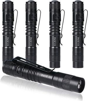 Ultra Slim LED Flashlights XP-1 XPE-R3 1000LM Mini Clip Lamp Penlight Torch Powered by 1 x AAA 5Pcs (Battery not include)