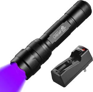 UV Flashlight 395-405 nm Led Blacklight for Curing UV Glue Leak Detector Pet Urine Stain