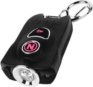 NEBO MYPAL Rechargeable Keychain Light and Safety Alarm | Compact 400 Lumen Light with 115db Safety Alarm | Black