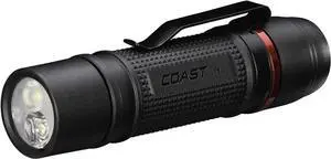 COAST PX9 750 Lumen Dual Power LED Flashlight with Dual Fixed Focus Optic, Stainless-Steel Pocket Clip and Textured Grip- Compatible with Alkaline OR Rechargeable (ZX850) Batteries