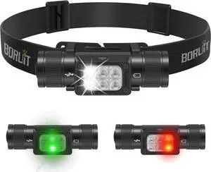 HP360 LED Rechargeable Headlamp with White Green Red Light Super Bright 2000 Lumen Head Lamp Flashlight IP67 Waterproof 7 Working Modes Suitable for Adults Running Camping Hiking Fishing HP360 LED Rechargeable Headlamp with White Green Red Light Super Bright 2000 Lumen Head Lamp Flashlight IP67 Waterproof 7 Working Modes Suitable for Adults Running Camping Hiking Fishing