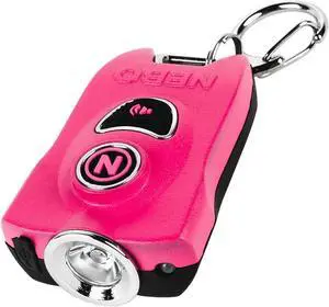 NEBO MYPAL Rechargeable Keychain Light and Safety Alarm | Compact 400 Lumen Light with 115db Safety Alarm | Pink