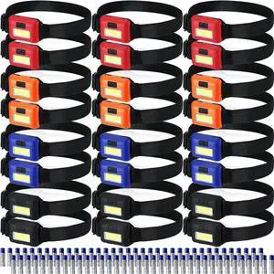 Macarrie 24 LED Headlamp Flashlight, Cob Head Light with 3 Modes, Waterproof Headlamp for Adults and Kids, 72 AAA Batteries for Outdoor Night Survival Camping Running, 4 Colors Macarrie 24 LED Headlamp Flashlight, Cob Head Light with 3 Modes, Waterproof Headlamp for Adults and Kids, 72 AAA Batteries for Outdoor Night Survival Camping Running, 4 Colors