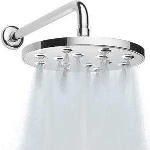 Homewerks HS31-R125CH Rain Can Shower Head 8.9 Inches, Luxurious Air Infused Water Flow 2.5 GPM, Chrome Finish