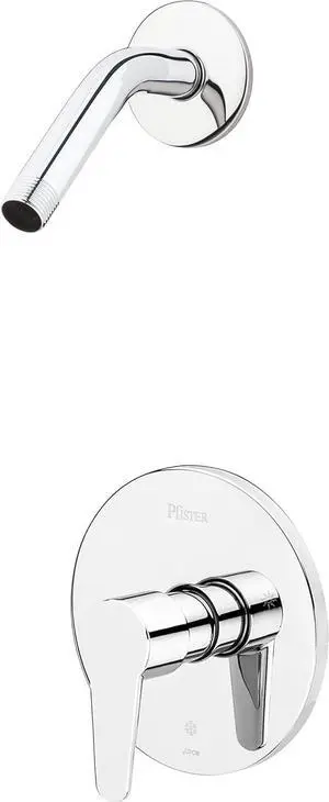 Pfister R890600 Pfirst Modern 1-Handle Shower Trim Only Less Showerhead, Polished Chrome
