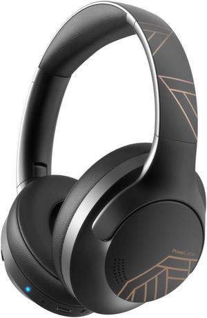 PowerLocus Bluetooth Headphones Over Ear, 50H Playtime with 4 EQ Modes Wireless Headphones with Microphone, HiFi Stereo Deep Bass, Soft Ear Cups, Foldable Lightweight Headset for Travel/Office/Workout
