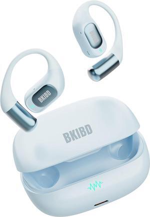 Open Ear Headphones Wireless Earbuds Bluetooth 5.4 Noise Cancelling Headphones Touch Control Air Conduction Sport Headsets IPX6 Waterproof Earphones Over Ear Headphones Running Workout (Blue)
