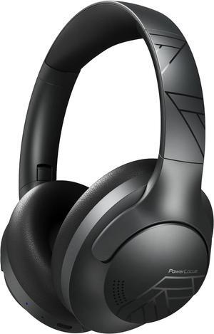 PowerLocus Bluetooth Headphones Over Ear, 50H Playtime with 4 EQ Modes Wireless Headphones with Microphone, HiFi Stereo Deep Bass, Soft Ear Cups, Foldable Lightweight Headset for Travel/Office/Workout