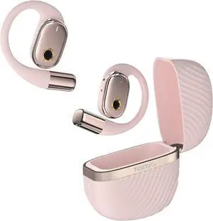 TUINYO Open Ear Headphones, True Wireless Earbuds with Bluetooth V5.4Fast Charging,35Hrs Playtime, Waterproof for Sports, Driving, Office-Rose