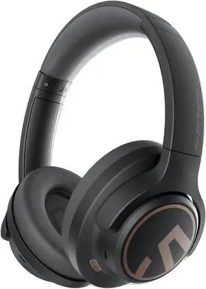 SoundPEATS Space Hybrid Active Noise Cancelling Wireless On-Ear Headphones Foldable Lightweight Over-Ear Bluetooth 5.3, Built-in Microphone, 40mm Driver, 123H Play, Multipoint Connection with ANC