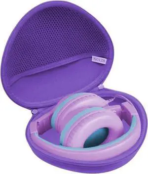 Hermitshell Hard Travel Case for iClever HS19 / iClever BTH12 Kids Headphones (Purple)
