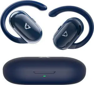 1Mii Open Ear Headphones, Wireless Sports Earbuds 60 Hours Long Playtime with Charging Case, Snug Fit Bluetooth Earbuds with Rotatable Ear Hooks, ENC Clear Calls Premium Sound IPX4 Waterproof (Blue)