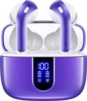 TAGRY Bluetooth Headphones True Wireless Earbuds 60H Playback LED Power Display Earphones with Wireless Charging Case IPX5 Waterproof in-Ear Earbuds with Mic for TV Smart Phone Laptop Computer Sports