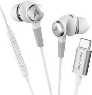 USB C Headphones for iPhone 16 Pro Earbuds Type C Wired Earphones with Mic & Remote Control HiFi Stereo for iPhone 16 Pro/PM/15, iPad Pro, Galaxy S23/S22/S21/Ultra Note 10/20, Pixel 7/6/6