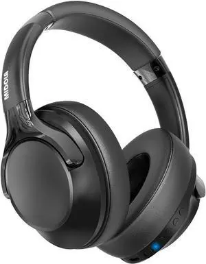 MIDOLA Bluetooth Headphones Over Ear 68H Playtime 6 EQ Wireless Headset with Microphone HiFi Stereo Foldable Lightweight Deep Bass for Travel Home Office Cellphone Black