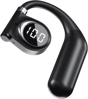 K1 Open-Ear Bluetooth 5.3 Headphone, 14 Hours Playback, 13MM Drivers, LED Digital Display, Music & Gaming Mode Low Latency, Ergonomic Design for Safety and Comfort (Single for Left Ear)