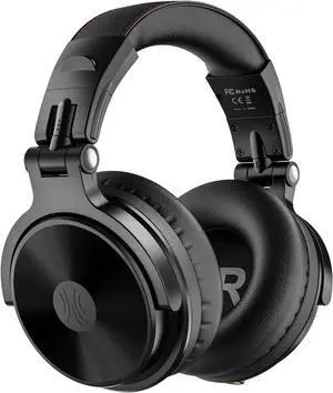 OneOdio Bluetooth Over Ear Headphones, 110 Hrs Wireless/Wired Stereo Sound Foldable Headsets with Deep Bass 50mm Neodymium Drivers for PC/Phone/Tablet - Studio Wireless Pro C, Black