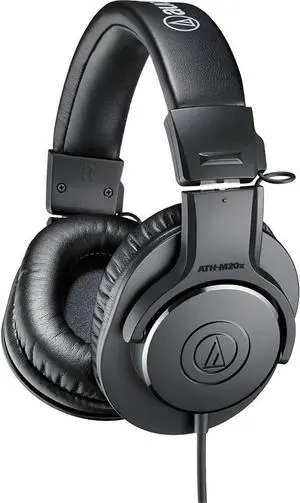 Audio-Technica ATH-M20x Professional Studio Monitor Headphones, Black (AUD ATHM20X)